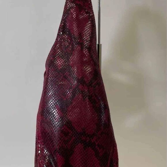 Michael Kors MK Fulton Snakeskin Animal Print Hobo Bucket Purse Handbag - Picture 4 of 9